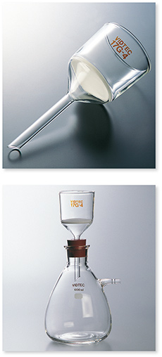 ガラスろ過器（円筒形） ㈱コスモスビード|Vidtec 福岡県の理化学実験